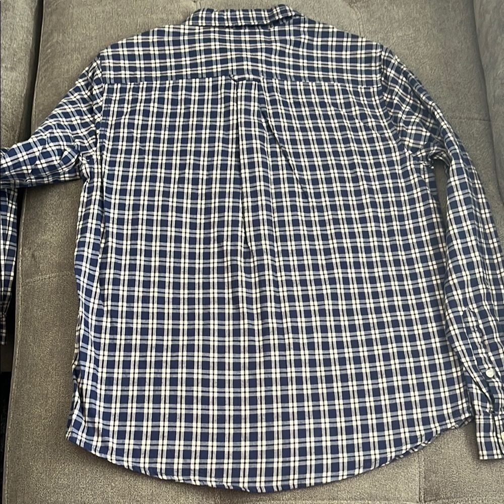Class Club Blue and White Casual Button Down Shirt - Picture 5 of 8